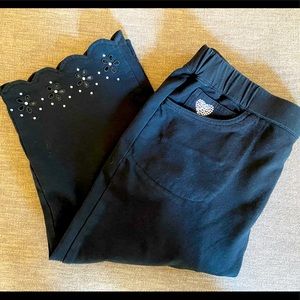 Quackery Factory elastic pull-on scalloped Capri